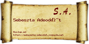 Sebeszta Adeodát névjegykártya